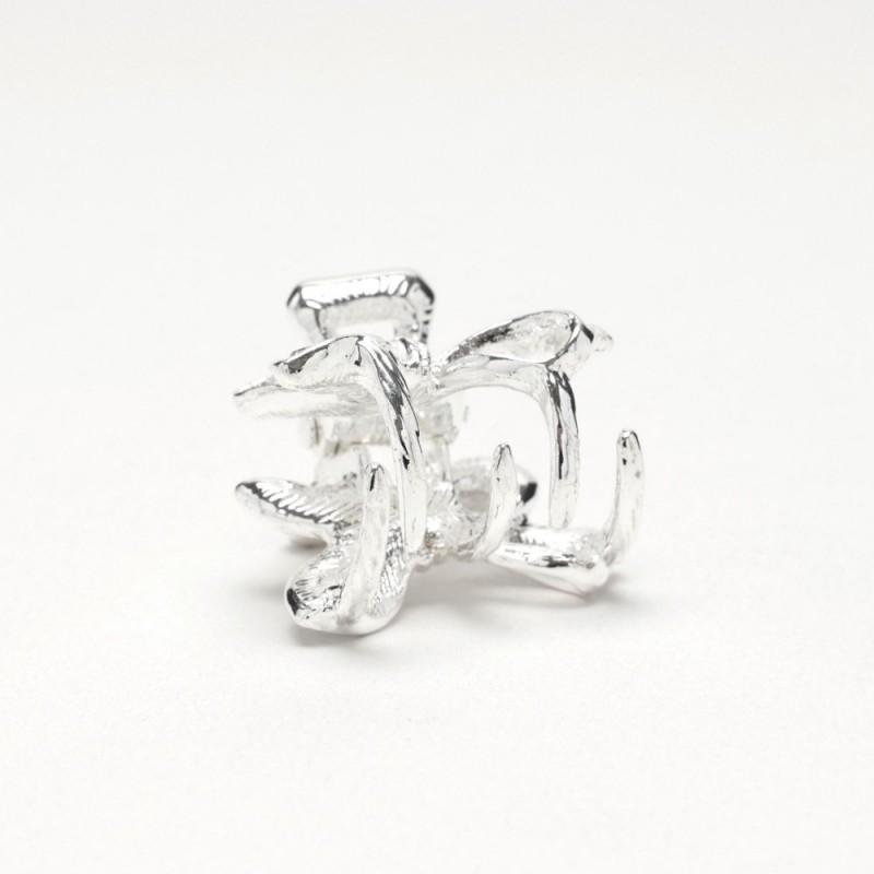 Заколка-краб для волос из металла со стразами 2.5см (14792) вариант 01