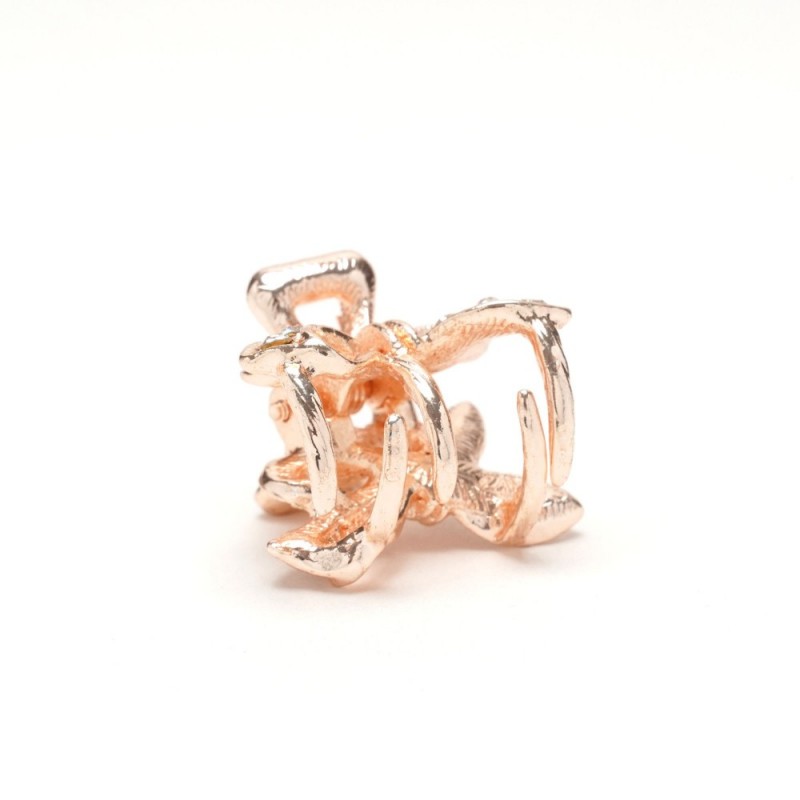 Заколка-краб для волос из металла со стразами 2.5см (14792) вариант 02