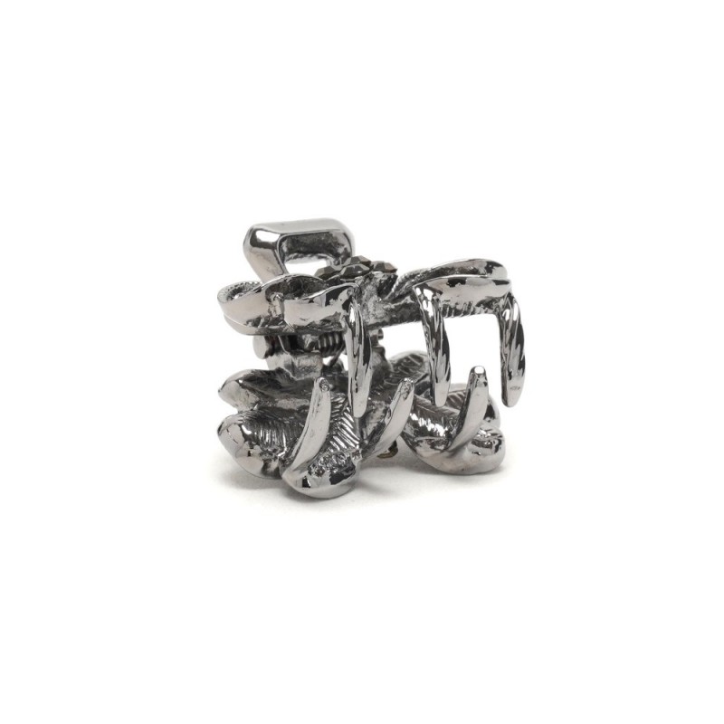 Заколка-краб для волос из металла со стразами 2.5см (14798) вариант 03