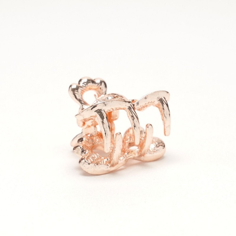 Заколка-краб для волос из металла со стразами 2.5см (14807) вариант 02