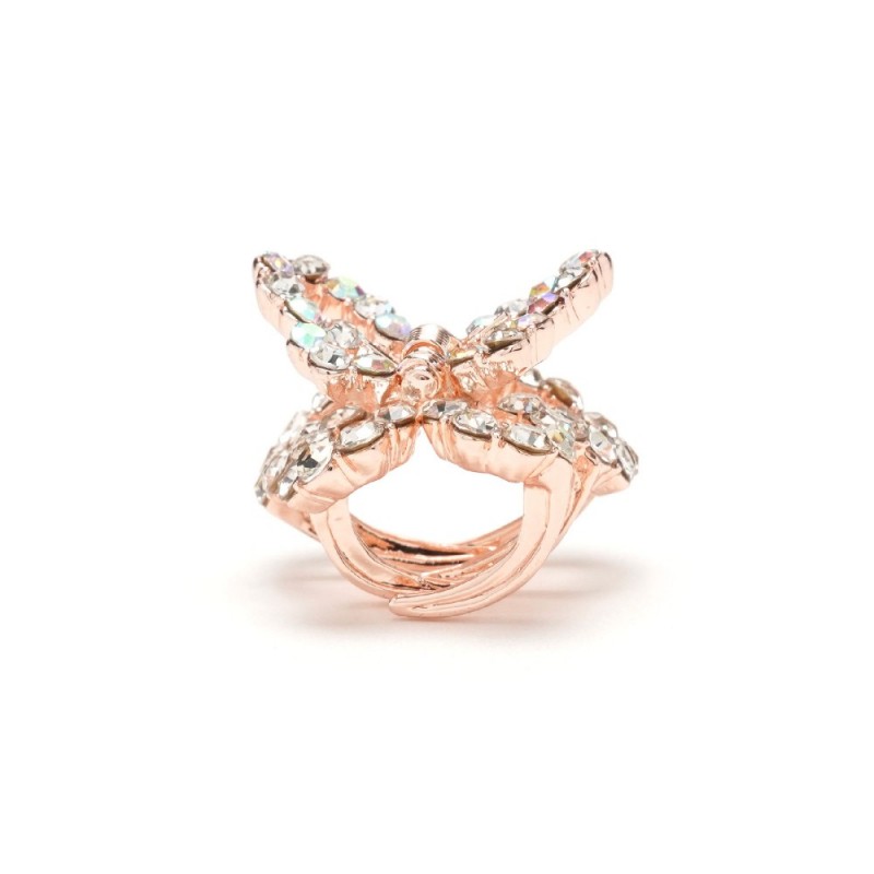 Заколка-краб для волос из металла со стразами 2.5см (15078) вариант 02