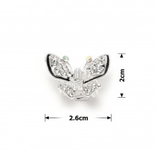 Заколка-краб для волос из металла со стразами 2.6см (15225) вариант 01