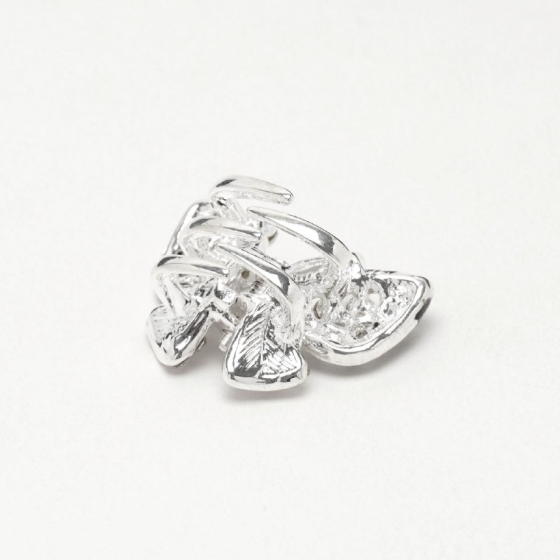 Заколка-краб для волос из металла со стразами 2.6см (15225) вариант 01