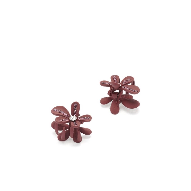 Заколка-краб для волос из металла матовая (15778) вариант 01