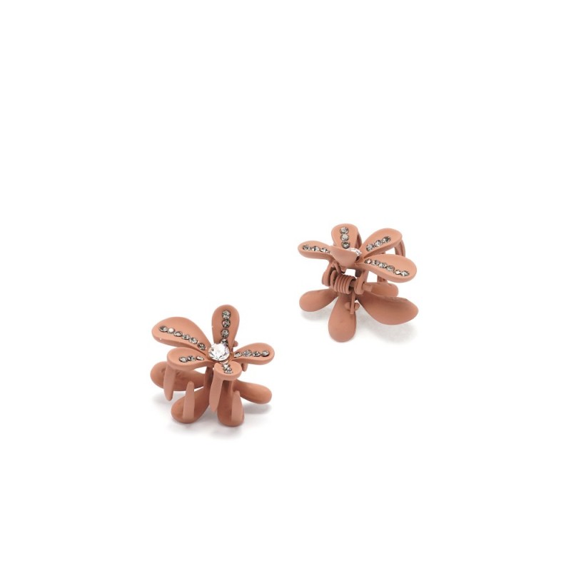 Заколка-краб для волос из металла матовая (15778) вариант 03