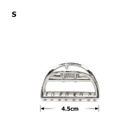 Заколка-краб для волос из металла 4.5см (15784) вариант 04
