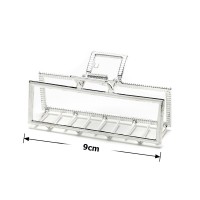 Заколка-краб для волос из металла 9см (23226) вариант 01