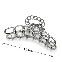 Заколка-краб для волос из металла 11.4см (23231) вариант 02