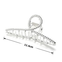 Заколка-краб для волос из металла 11.4см (23234) вариант 01