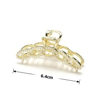 Заколка-краб для волос из металла 6.4см (23244)