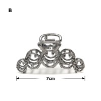 Заколка-краб для волос из металла 7см (23629) вариант 01