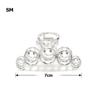 Заколка-краб для волос из металла 7см (23629) вариант 02