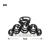 Заколка-краб для волос из металла 7см (23629) вариант 04