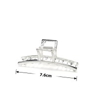 Заколка-краб для волос из металла 7.6см (23633) вариант 02