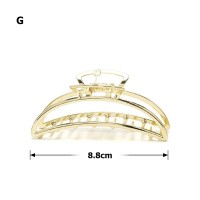 Заколка-краб для волос из металла 8.8см (23634) вариант 03