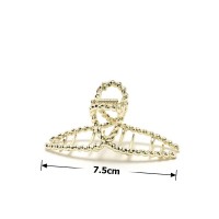 Заколка-краб для волос из металла 7.5см (23635) вариант 03