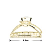 Заколка-краб для волос из металла 7.7см (26239) вариант 05