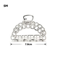 Заколка-краб для волос из металла 7.8см (26244) вариант 02