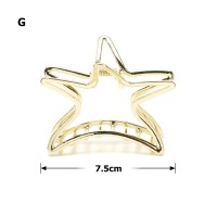 Заколка-краб для волос из металла 7.5см (27127) вариант 05