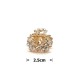 Заколка-краб для волос из металла со стразами 2.5см (3263) вариант 05