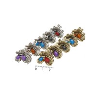 Набор заколок-крабов 2.5см 12шт разноцветные (5984)