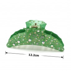 Заколка-краб для волос из французского пластика со стразами (8089) вариант 08