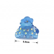 Заколка-краб для волос из французского пластика со стразами (8471) вариант 06