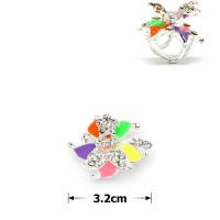 Заколка-краб для волос из металла покрыта эмалью (9078)