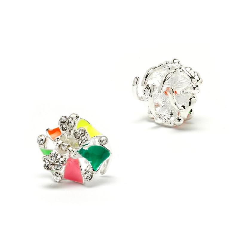 Заколка-краб для волос из металла покрыта эмалью (9079)