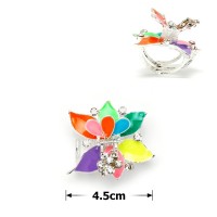 Заколка-краб для волос из металла покрыта эмалью (9169)