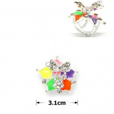 Заколка-краб для волос из металла покрыта эмалью (9173)