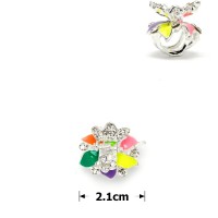 Заколка-краб для волос из металла покрыта эмалью (9174)