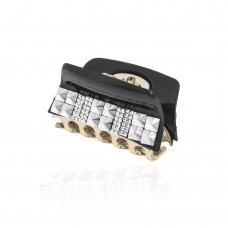 Заколка-краб для волос пластиковая со стразами (10017) вариант 01