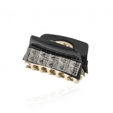 Заколка-краб для волос пластиковая со стразами (10018) вариант 02