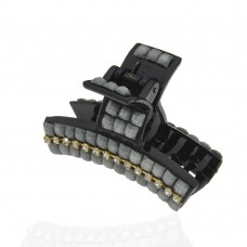 Заколка-краб для волос пластиковая со стразами (10023) вариант 05