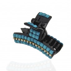 Заколка-краб для волос пластиковая со стразами (10023) вариант 06