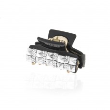 Заколка-краб для волос пластиковая со стразами (10086) вариант 02