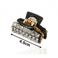 Заколка-краб для волос пластиковая со стразами (10088) вариант 04