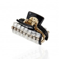 Заколка-краб для волос пластиковая со стразами (10088) вариант 05