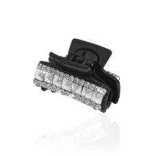 Заколка-краб для волос пластиковая со стразами (10144) вариант 03