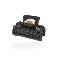 Заколка-краб для волос пластиковая со стразами (10559) вариант 01