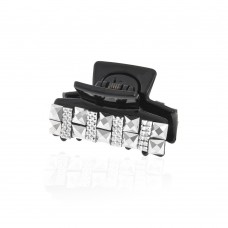 Заколка-краб для волос пластиковая со стразами (10560) вариант 01