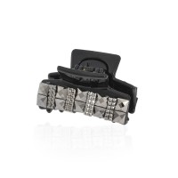 Заколка-краб для волос пластиковая со стразами (10560) вариант 02