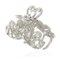 Заколка-краб для волос из металла со стразами 5.5см (11220) вариант 05