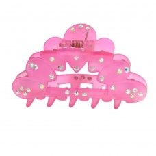 Заколка-краб для волос пластиковая со стразами (155) вариант 10