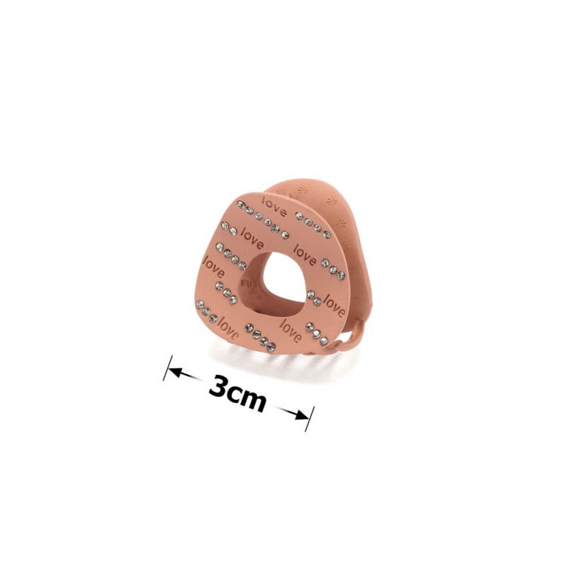 Заколка-краб для волос из металла матовая (15779) вариант 03