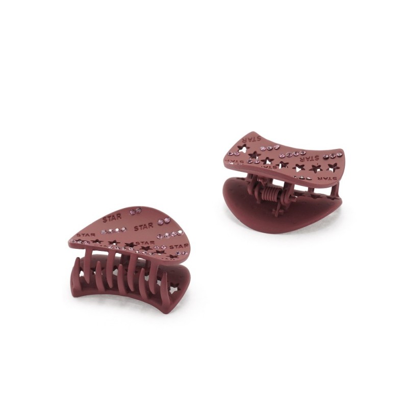 Заколка-краб для волос из металла матовая (15781) вариант 01