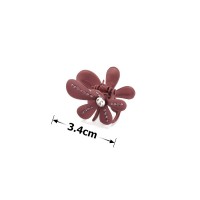 Заколка-краб для волос из металла матовая (15782) вариант 01