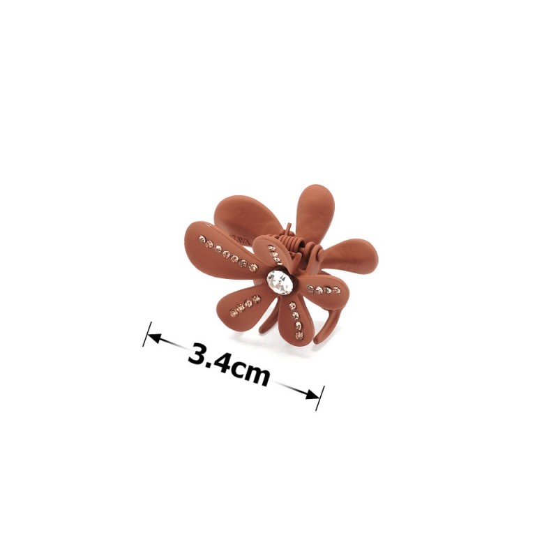 Заколка-краб для волос из металла матовая (15782) вариант 02