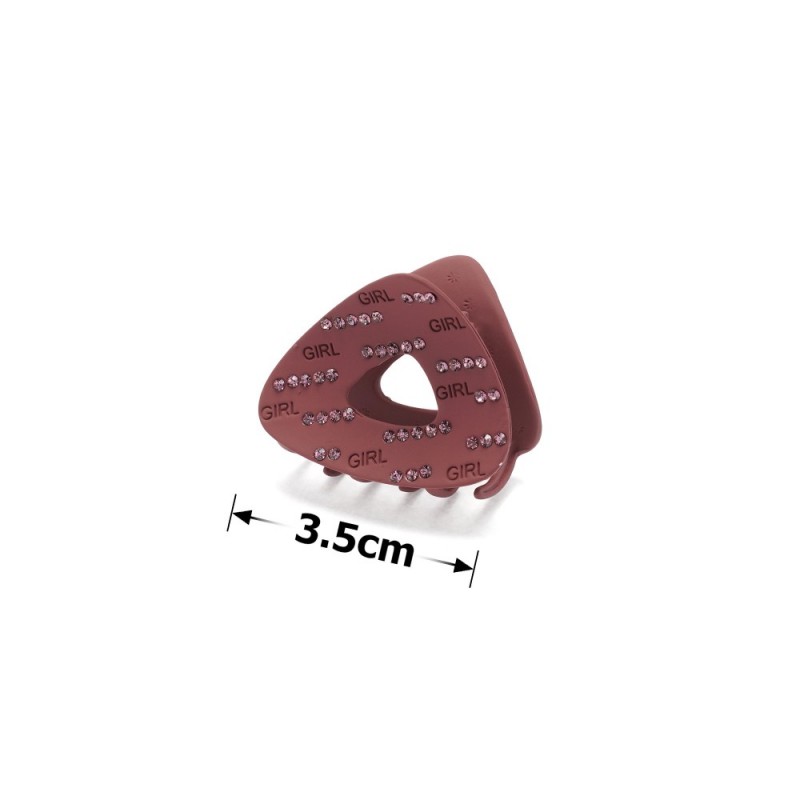 Заколка-краб для волос из металла матовая (15783) вариант 01